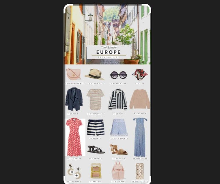 what to pack for europe trip